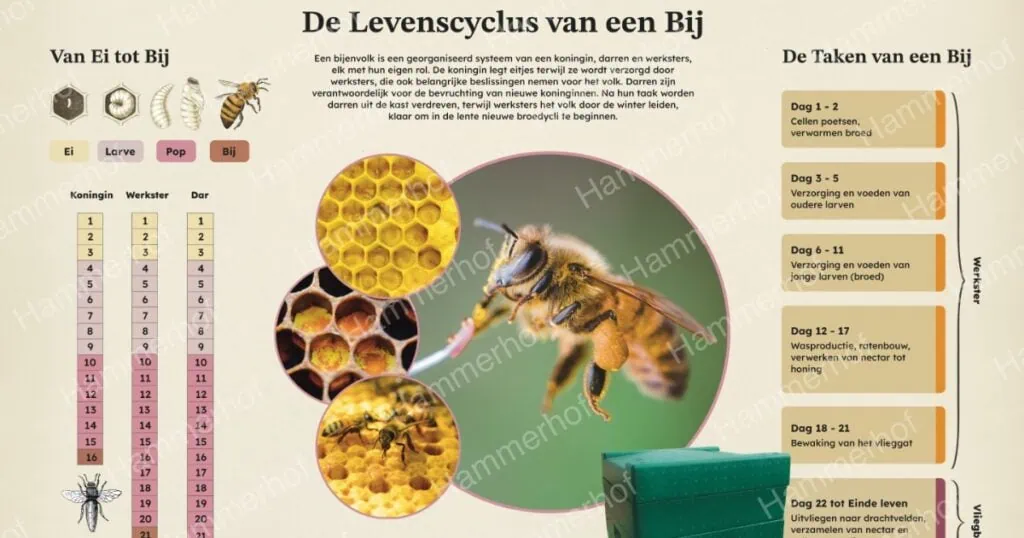 Poster De Levenscyclus van een Bij